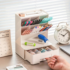 Large Capacity Pen Holder Desktop Organizer Drawer