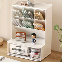 Large Capacity Pen Holder Desktop Organizer Drawer