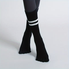 Autumn Winter Parallel Bars Yoga Socks Non-slip Split Toe Five Finger Socks
