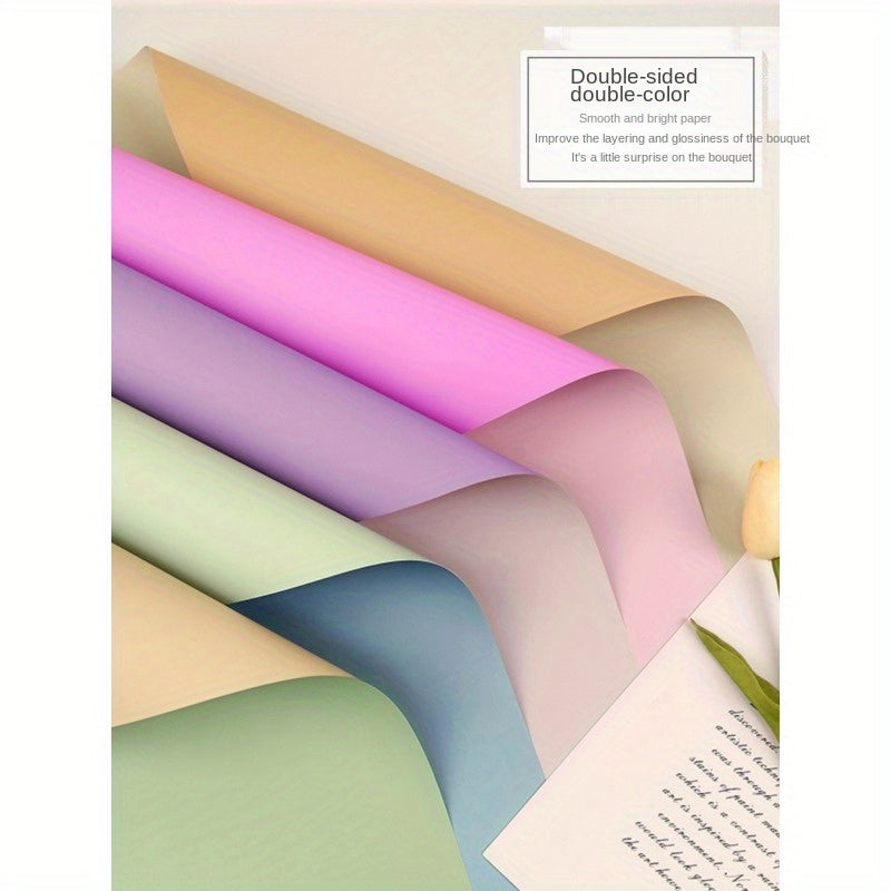 20 Sheets Double-Sided Flower Art Wrapping Paper - Eucalyptus Paper Bouquet Wrap