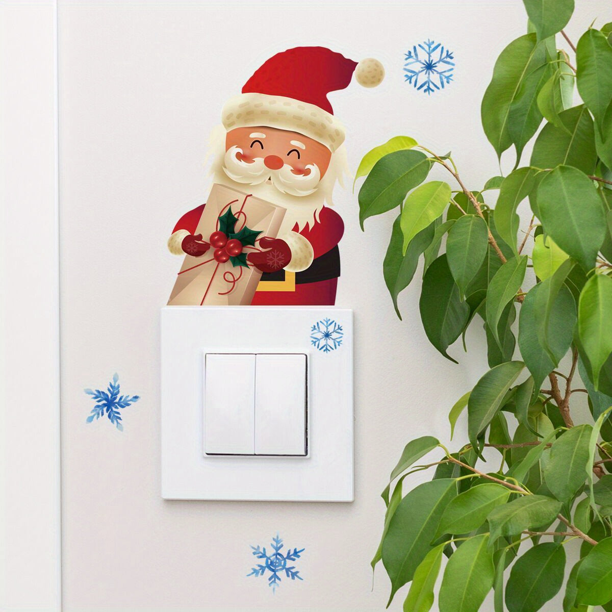 Luminous Snowflake Santa Wall Sticker Window Bathroom Decoration