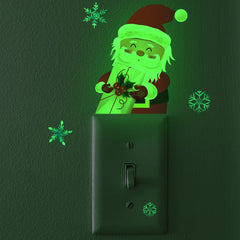 Luminous Snowflake Santa Wall Sticker Window Bathroom Decoration