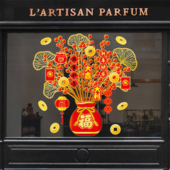 Chinese Window Stickers Year Display Clings Glass Decoration