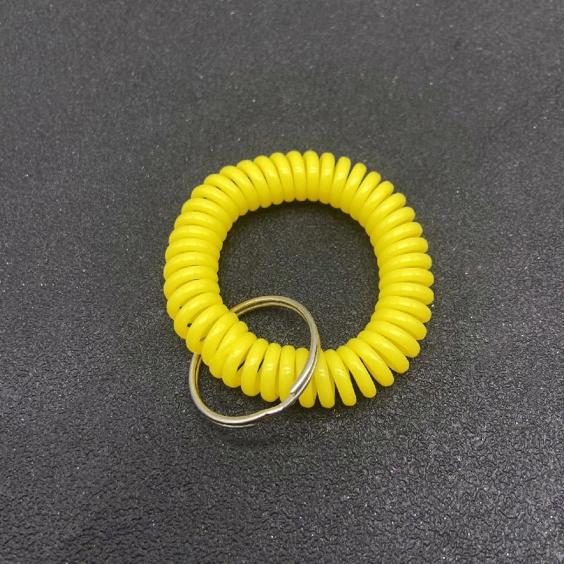 6pcs Retractable Keychain Keyring Wristband Spring Rope