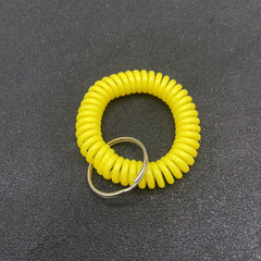 6pcs Retractable Keychain Keyring Wristband Spring Rope