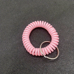 6pcs Retractable Keychain Keyring Wristband Spring Rope