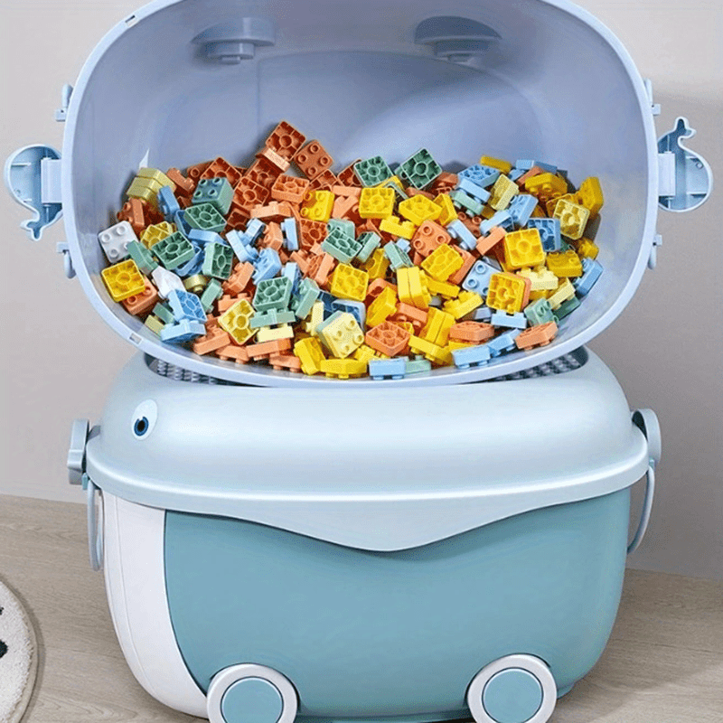 Plastic Toy Storage Box Building Block Storage Box Wheel Storage Box