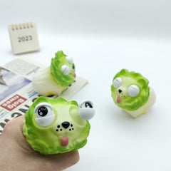 3pcs Vegetable Dog Decompressing Toys Exploding Eyes Squeezing Creativity