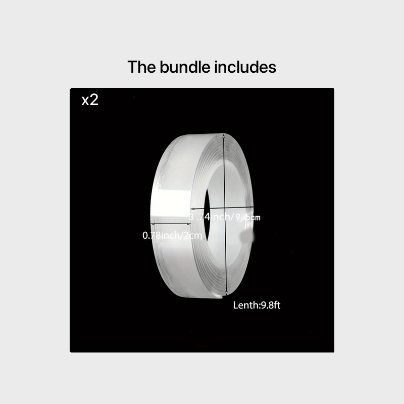 Double Sided Tape Reusable Strong Sticky Multipurpose Removable Washa