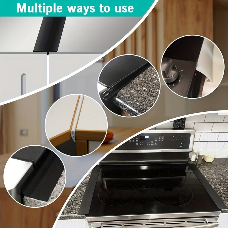 2pcs Silicone Stove Gap Cover Kitchen Counter Gap Filler Heat Resistant