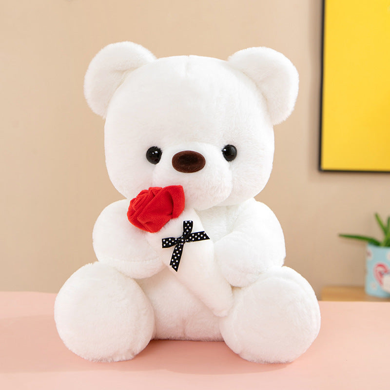 Rose Bear Plush Toy Gift Hug Bear Plush Toy Female Birthday Gift