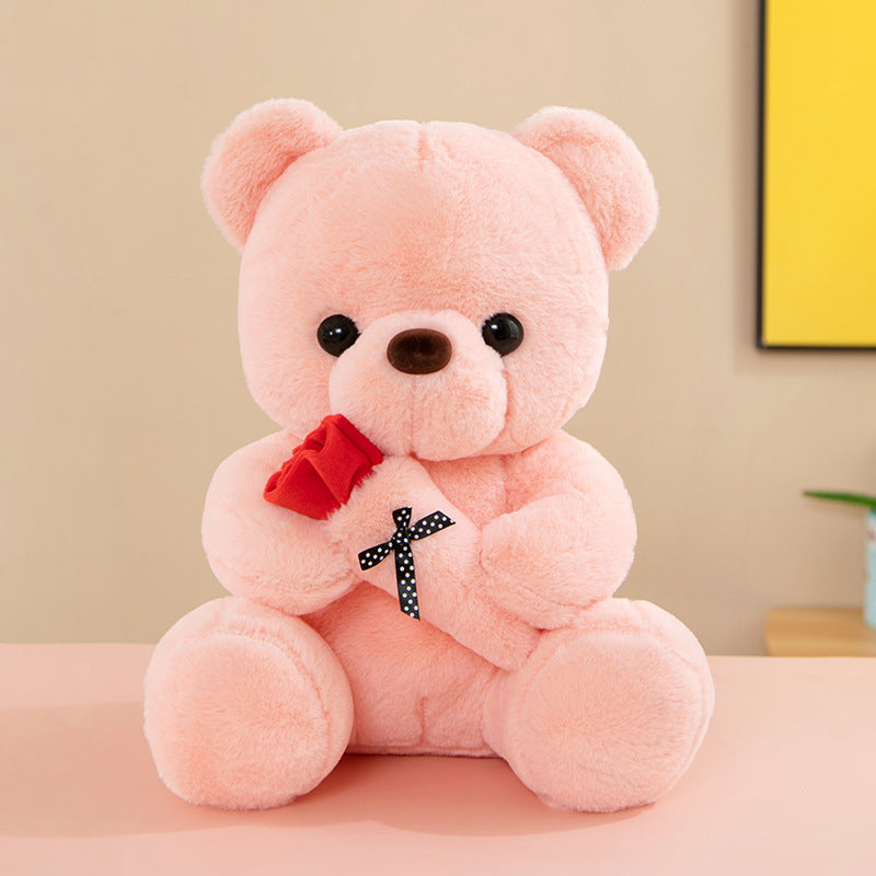 Rose Bear Plush Toy Gift Hug Bear Plush Toy Female Birthday Gift