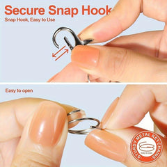 25 Sets Key Chain Hooks With Key Rings DIY Craft Lanyard Ornaments Accessories