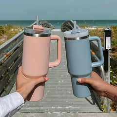40oz Tumbler w/ Handle, Vacuum Insulated, Stainless Steel Water Cup