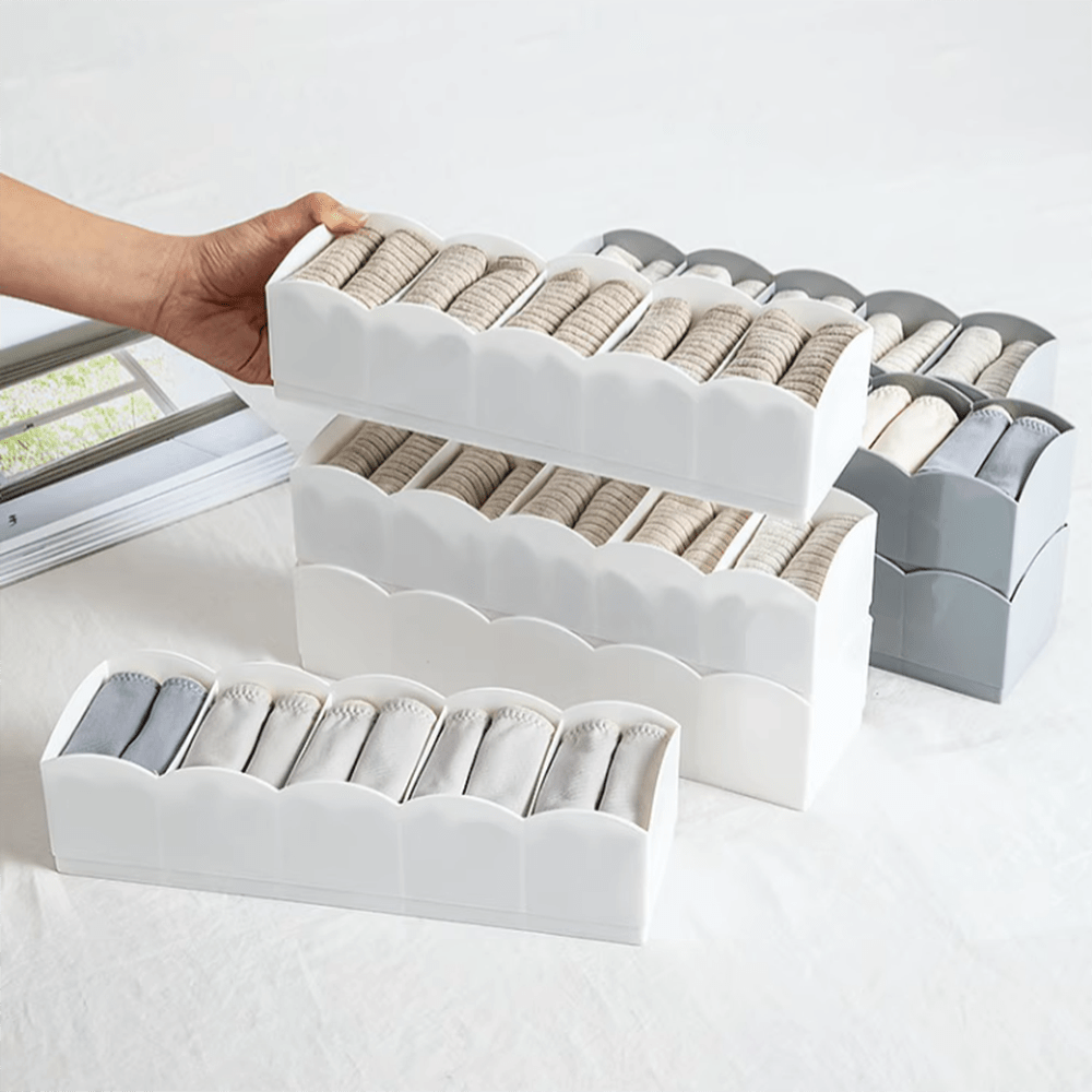 2pcs Socks Drawer Storage Box Underwear Organizer
