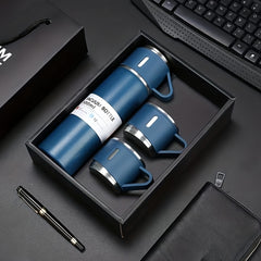500ml Stainless Steel Vacuum Cup with 2 Lids, Leakproof Insulated Bottle