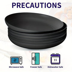 6pcs 25 Lightweight Dinner Plates Reusable PP Plates Microwave Safe Dinnerware