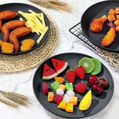 6pcs 25 Lightweight Dinner Plates Reusable PP Plates Microwave Safe Dinnerware