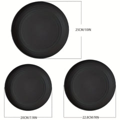 6pcs 25 Lightweight Dinner Plates Reusable PP Plates Microwave Safe Dinnerware