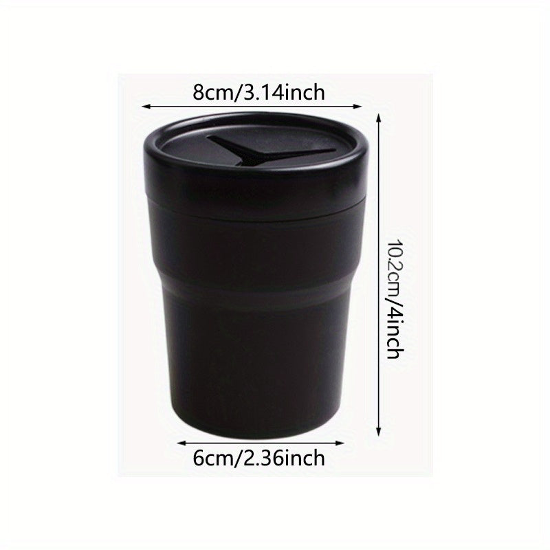 1pc Car Trash Bin Storage Can Cup Holder Garbage Bag