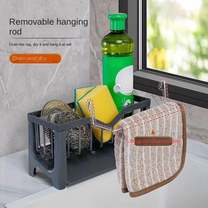 Kitchen Rag Rack Storage Rack Countertop Dishwashing Cloth Drain Rack