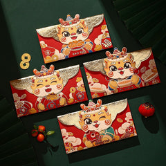 4pcs Cartoon Year Red Bag Spring Creativity