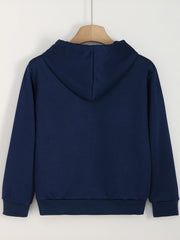 Girl's Christmas Snowman Print Hoodie Top