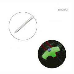 10PCS Stainless Steel Ground Nail Fluorescent Tent Pegs