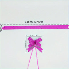 10pcs Glitter Pull Bows Gift Wrapping Ribbons Wedding DIY Birthd
