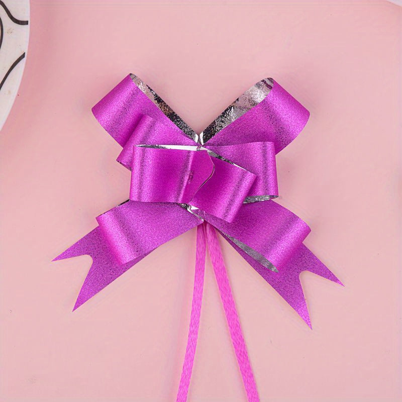 10pcs Glitter Pull Bows Gift Wrapping Ribbons Wedding DIY Birthd