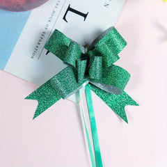 10pcs Glitter Pull Bows Gift Wrapping Ribbons Wedding DIY Birthd