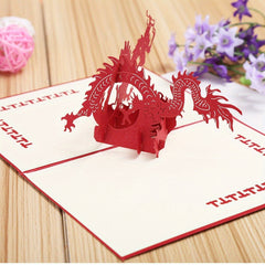Chinese Dragon 3D Greeting Card - Business Gift Card