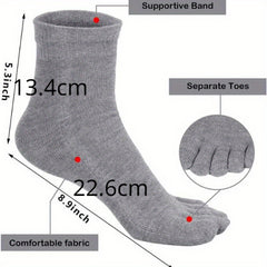 5 Pairs Cotton Deodorant Five Toe Socks