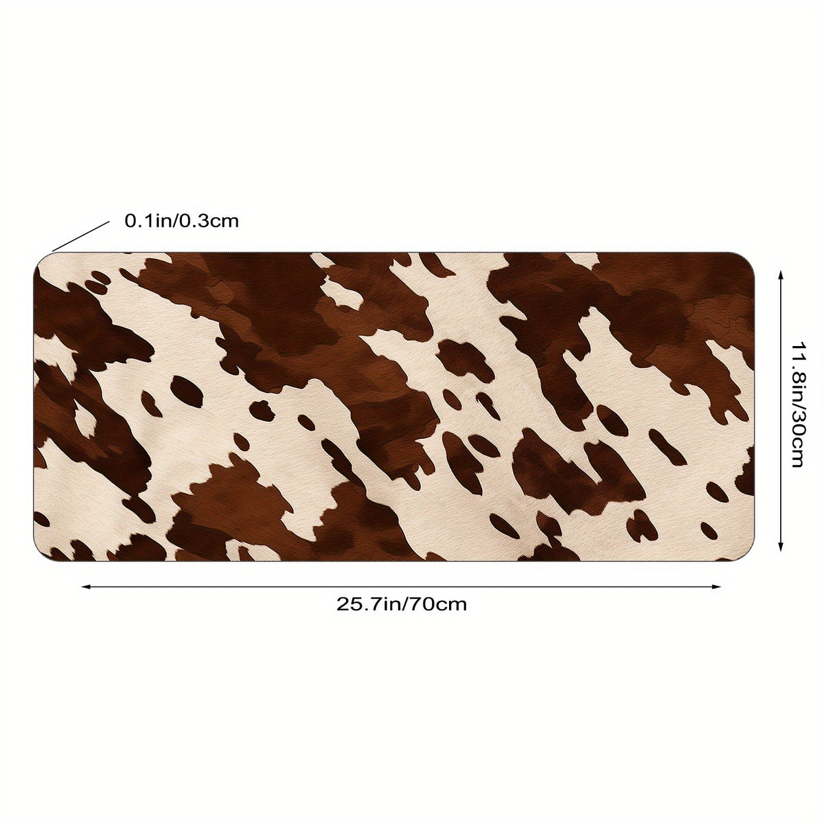 Brown Cowhide Pattern Gaming Mouse Pad Non Slip Computer Mat