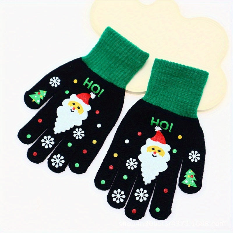 Christmas Gloves Fall Winter Knitted Touch Screen Gloves