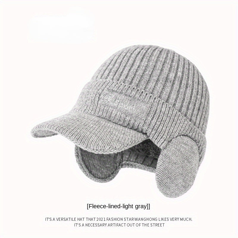 Men's Winter Warm Velvet Thick Hat with Ear Protection