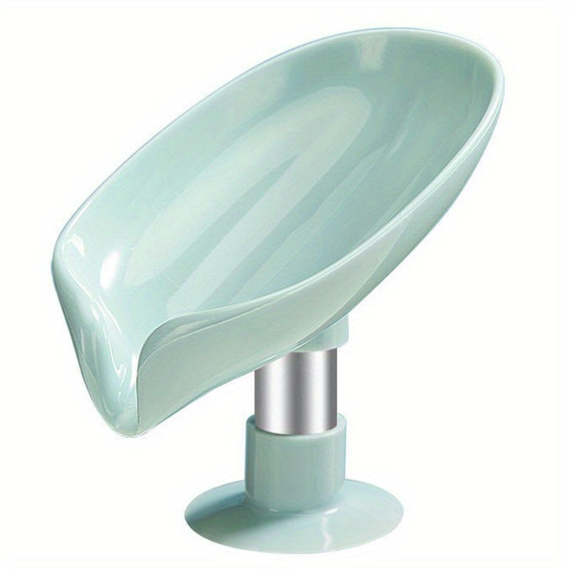 Leaf Shaped Soap Box Drain Soap Holder with Suction Cup