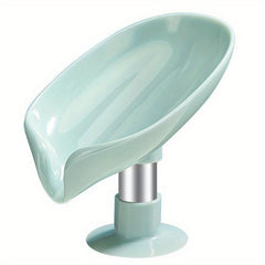 Leaf Shaped Soap Box Drain Soap Holder with Suction Cup
