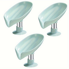 Leaf Shaped Soap Box Drain Soap Holder with Suction Cup
