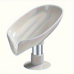 Leaf Shaped Soap Box Drain Soap Holder with Suction Cup