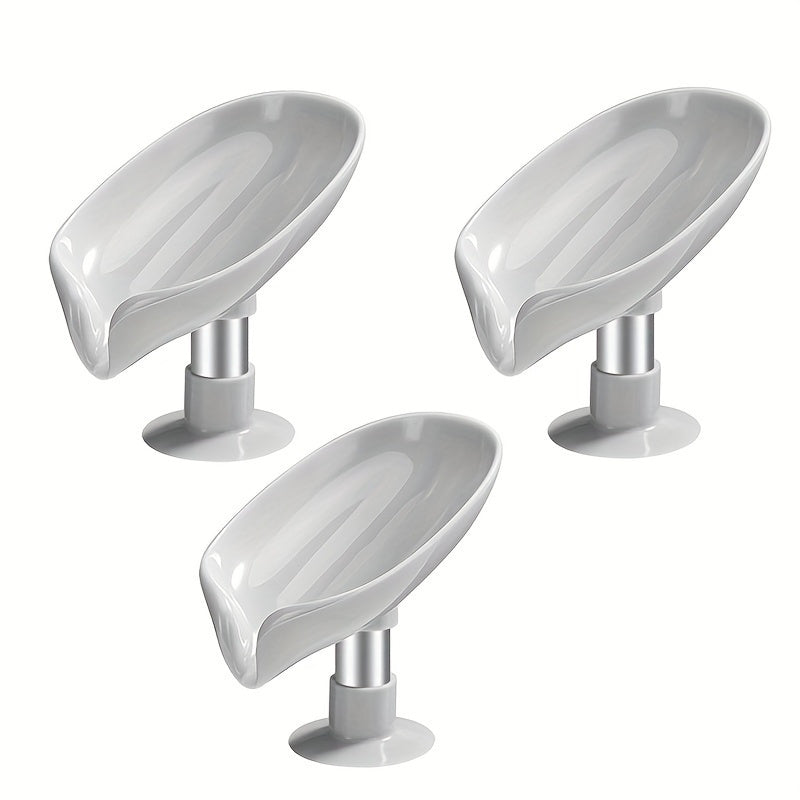 Leaf Shaped Soap Box Drain Soap Holder with Suction Cup
