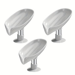 Leaf Shaped Soap Box Drain Soap Holder with Suction Cup
