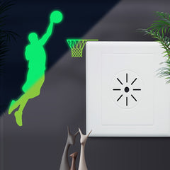 Luminescent Green Basketball Player Switch Sticker Home Decor