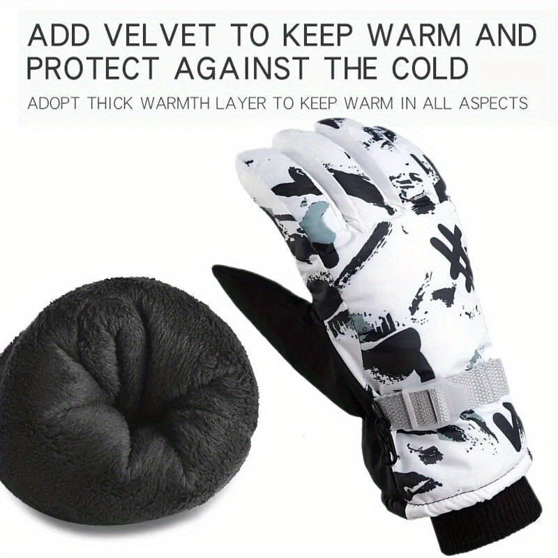 Waterproof Winter Cycling Gloves Warm Snow Sports Gloves