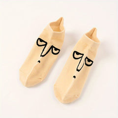 Funny Pattern Short Socks Soft & Lightweight Ankle Socks