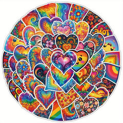 50pcs Vibrant Doodle Art Stickers Waterproof Reusable Decals for Laptops Skateb