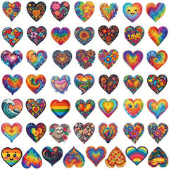 50pcs Vibrant Doodle Art Stickers Waterproof Reusable Decals for Laptops Skateb