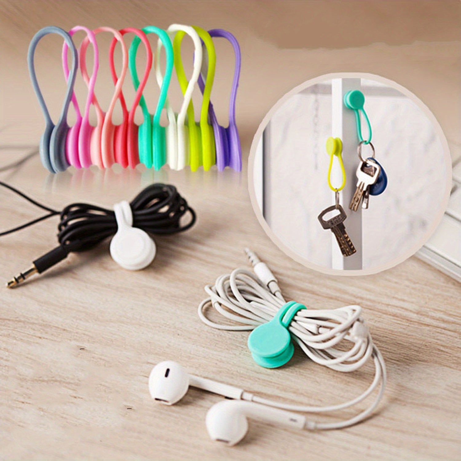 10pcs Silicone Magnet Clip Round Identification Marks for Electronics