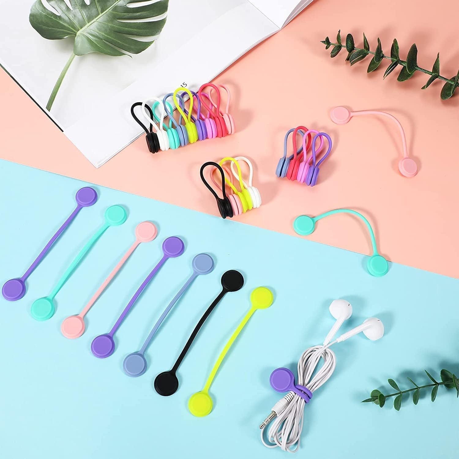 10pcs Silicone Magnet Clip Round Identification Marks for Electronics
