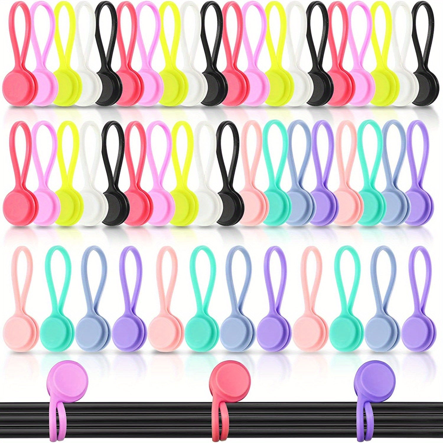 10pcs Silicone Magnet Clip Round Identification Marks for Electronics
